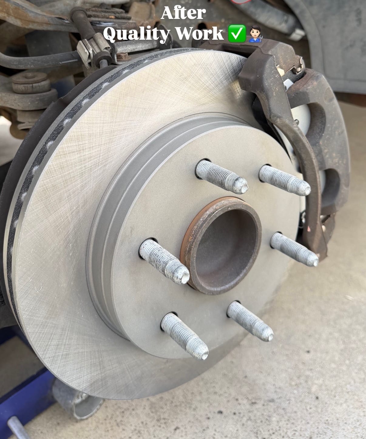 New brake rotor after service
